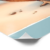 海辺で水着を着た鶏 ポスター (コーナー)