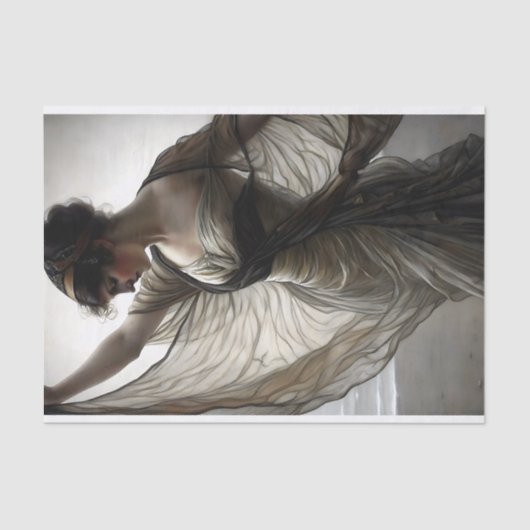 海辺で風に吹かれたダンサーでトープを切り離す 薄葉紙 (正面)