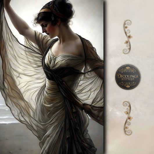 海辺で風に吹かれたダンサーでトープを切り離す 薄葉紙