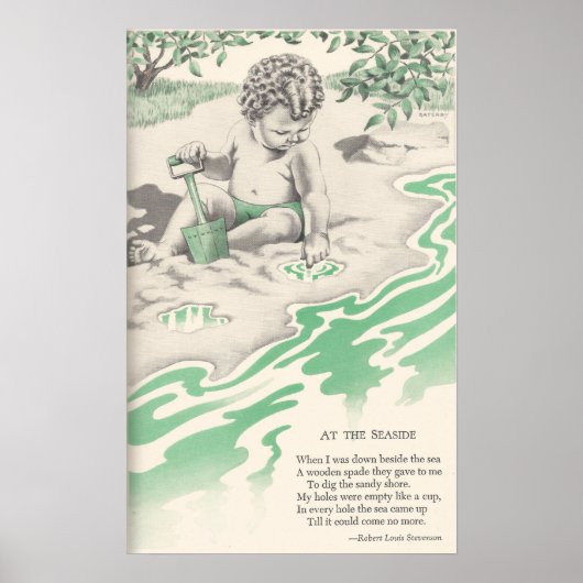 海辺で~ロバート・ルイス・スティーブンソン ポスター (正面)
