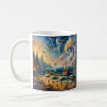 海辺で：超現実的な海岸の夢幻郷