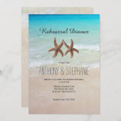 海辺とビーチのリハーサルディナー 招待状 (正面/裏面)