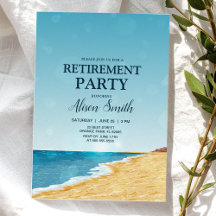 海辺と太陽の光のフィルターで彩られた退職パーティー