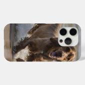 「海辺のおもしろい:海の中遊でのコッカースパニエル犬 Case-Mate iPhoneケース (裏面 (横))