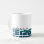 海辺のさかな模様 コーヒーマグカップ (正面左)