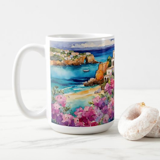 海辺のアーチ» コーヒーマグカップ (ドーナツ)