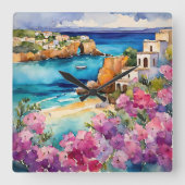 海辺のアーチ» スクエア壁時計 (正面)