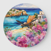 海辺のアーチ» ラージ壁時計 (正面)