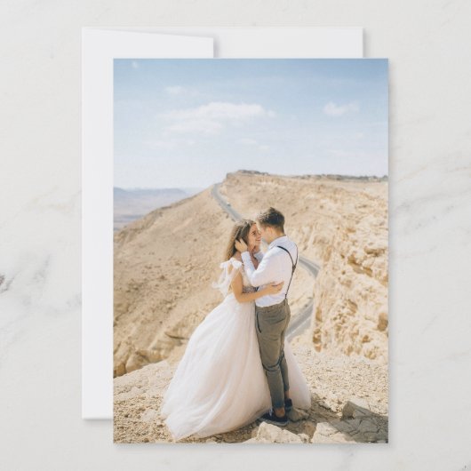 海辺のウェディングにぴったりな、素朴で魅力的なデザインの招待状 招待状 (裏面)