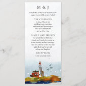 海辺のウェディングプログラムカード プログラム (正面)