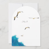 海辺のウェディング　招待状｜海岸の目的地 招待状 (裏面)