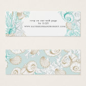 海辺のエレガントなウェディングウェブサイトカード (正面&裏面)