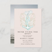 海辺のエレガント海岸写真の保存日付 招待状 (正面/裏面)