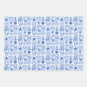 海辺のオーシャン モダン カスタム ラブノーツ ラッピングペーパーシート (正面)