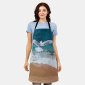 海辺のカモメ エプロン (着用した状態)