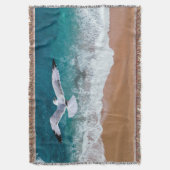 海辺のカモメ スローブランケット (正面縦)