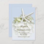 海辺のガーデンウェディング 披露宴の案内カード エンクロージャーカード (正面/裏面)