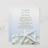 海辺のガーデンスター フィッシュ 誕生日パーティーの招待状 招待状 (正面/裏面)