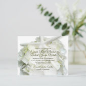 海辺のガーデン 白いヒトデとハイドランジアのウェディング 招待状 (スタンド正面)