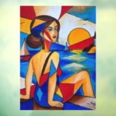 海辺のキュビズム絵画 ウィンドウサイン (シート3)