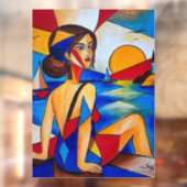 海辺のキュビズム絵画 ウィンドウサイン (シート2)