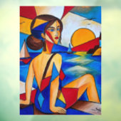 海辺のキュビズム絵画 ウィンドウサイン (シート3)