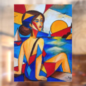 海辺のキュビズム絵画 ウィンドウサイン (シート2)