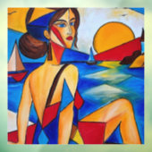 海辺のキュビズム絵画 ウィンドウサイン (シート3)