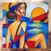 海辺のキュビズム絵画 ウィンドウサイン (シート2)
