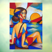 海辺のキュビズム絵画 ウィンドウサイン (シート3)