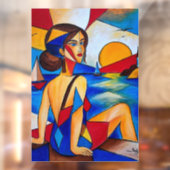 海辺のキュビズム絵画 ウィンドウサイン (シート2)