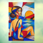 海辺のキュビズム絵画 ウィンドウサイン (シート3)