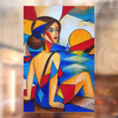 海辺のキュビズム絵画 ウィンドウサイン (シート2)