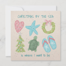 海辺のクリスマス シーズンカード