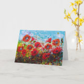 海辺のケシ カード (黄色い花)