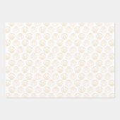 海辺のゴールド シェル クラシック ラッピングペーパー ラッピングペーパーシート (正面3)