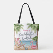 海辺のサマーバチェロレッテ ウォーターカラー トートバッグ (裏面)