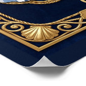 海辺のストライプ お祝い 誕生日 ポスター (角)