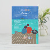海辺のドックで座る シャワー招待状 招待状 (スタンド正面)