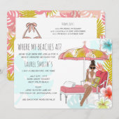 海辺のバチェロレッテ・ウィークエンド・ゲットアウェイ招待状 招待状 (正面/裏面)