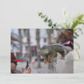 海辺のパフォス葉書に髭の竜 招待状 (スタンド正面)