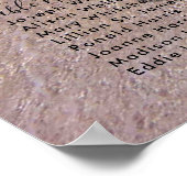 海辺のヒトデの砂結婚ドルの座席表 ポスター (角)