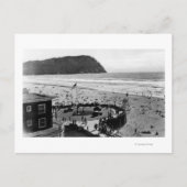 海辺のビーチと遊歩道の写真 ポストカード (正面)