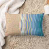 海辺のビーチの休日の砂と波で ランバークッション (ブランケット)