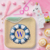 海辺のビーチをテーマにした ペーパープレート (パーティー)