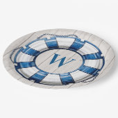 海辺のビーチをテーマにした ペーパープレート (アングル)