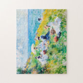 海辺のピクニック - 印象派アート ジグソーパズル (縦)