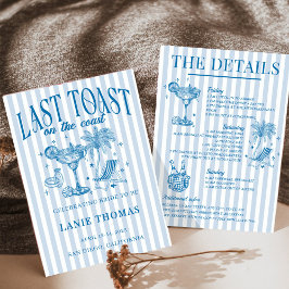 海辺のブライズメイド パーティー 青 招待状