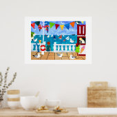 海辺のポスターの日 ポスター (キッチン)