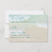 海辺の出欠連絡カード ご出席人数 封入 出欠カード (正面)